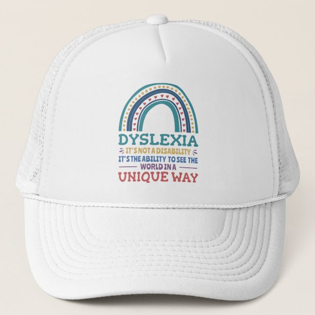 Dyslexia Awareness Dyslexic Truckerkappe (Vorderseite)