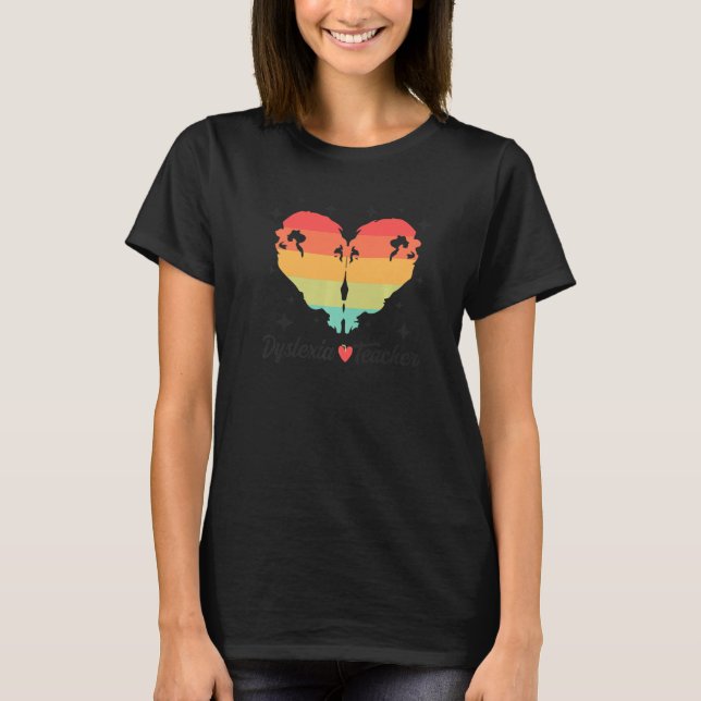 Dyslexia Teacher Heart Dyslexia Therapist T-Shirt (Vorderseite)
