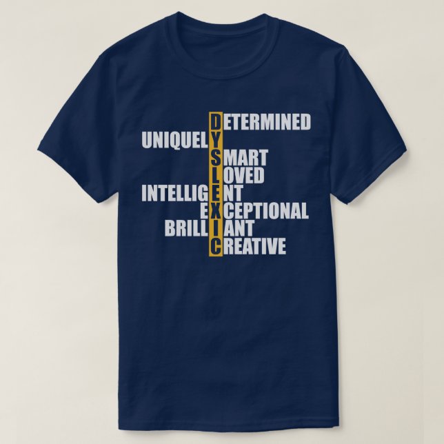 Dyslexie Akronym T-Shirt (Design vorne)