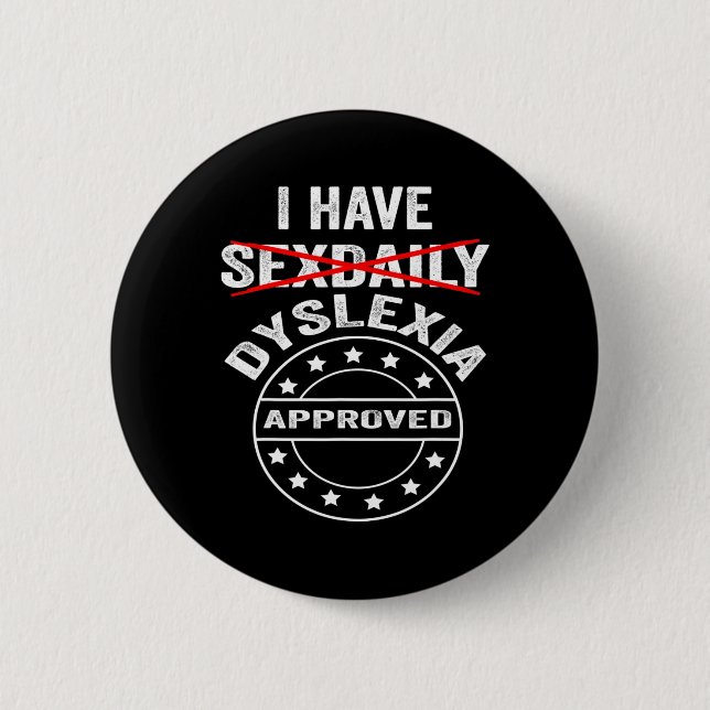 Dyslexie am Tag Button (Vorderseite)