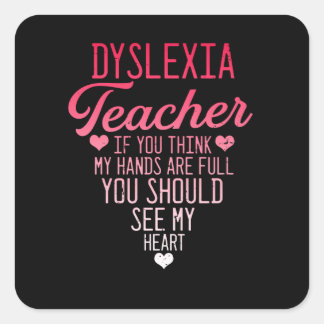 Dyslexie Aufklärung Monat, Oktober Quadratischer Aufkleber