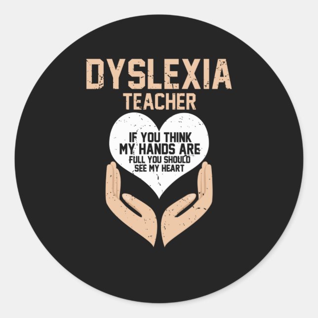 Dyslexie Aufklärung Monat, Oktober Runder Aufkleber (Vorderseite)