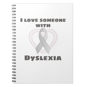 Dyslexie Bewusstsein bei Liebe von jemandem mit Dy Notizblock