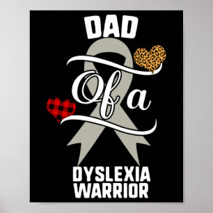 Dyslexie Bewusstsein Leopard Buffalo Karierte Fami Poster