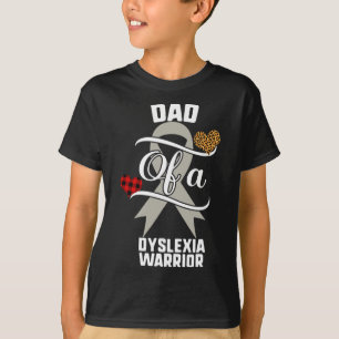Dyslexie Bewusstsein Leopard Buffalo Karierte Fami T-Shirt
