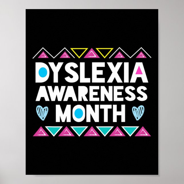 Dyslexie Bewusstsein Monat Arzneimittel Dyslexie B Poster (Vorne)