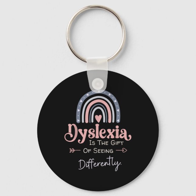 Dyslexie Bewusstsein Schlüsselanhänger (Vorderseite)