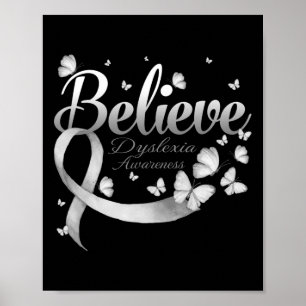 Dyslexie Bewusstseinsbildung Schmetterling Poster