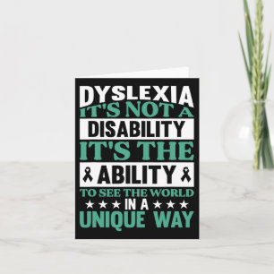 Dyslexie Es ist keine Behinderung Dyslexie Bewusst Karte