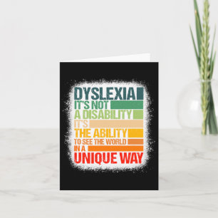 Dyslexie Es ist keine Behinderung Dyslexie Bewusst Karte