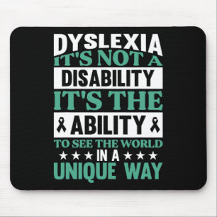Dyslexie Es ist keine Behinderung Dyslexie Bewusst Mousepad