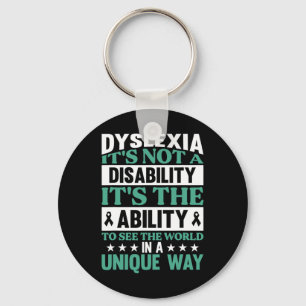 Dyslexie Es ist keine Behinderung Dyslexie Bewusst Schlüsselanhänger