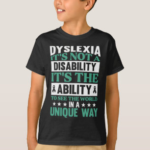Dyslexie Es ist keine Behinderung Dyslexie Bewusst T-Shirt
