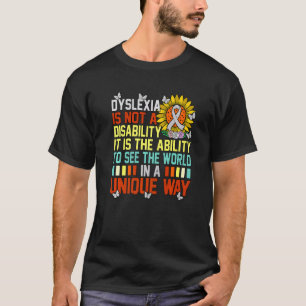 Dyslexie ist keine Behinderung Silver Ribbon Aware T-Shirt