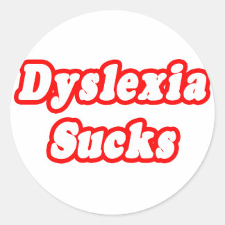Dyslexie Ist zum Kotzen Runder Aufkleber