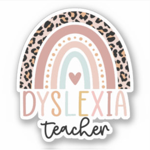 Dyslexie Lehrer Regenbogen, Dyslexie Bewusstsein Aufkleber