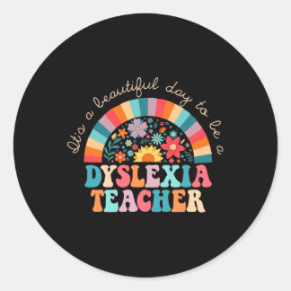 Dyslexie Lehrer Retro Dyslexie Sped Therapist Rai Runder Aufkleber