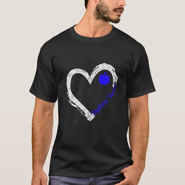 Dyslexie Lehrer Therapeut Herzdyslexie T-Shirt (Vorderseite)