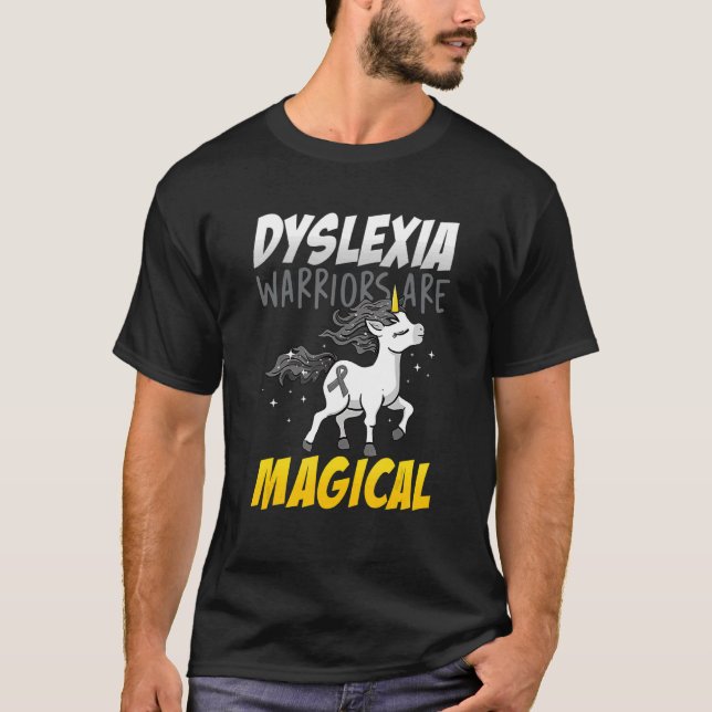 Dyslexie Magische Einhorn Lernschwäche Dysfunktion T-Shirt (Vorderseite)