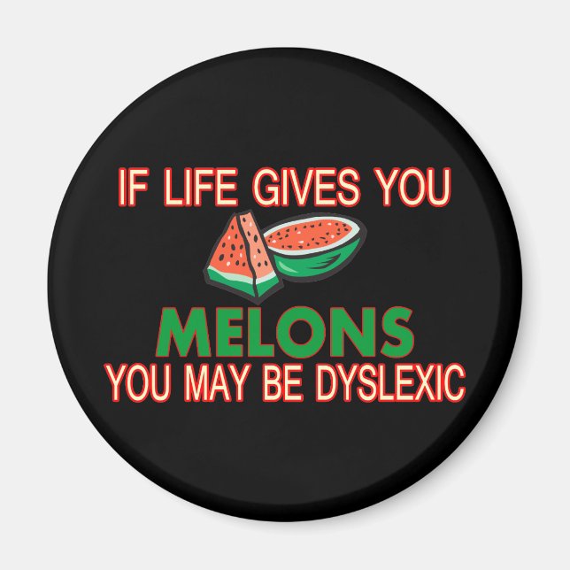 Dyslexie Melonen Magnet (Vorne)