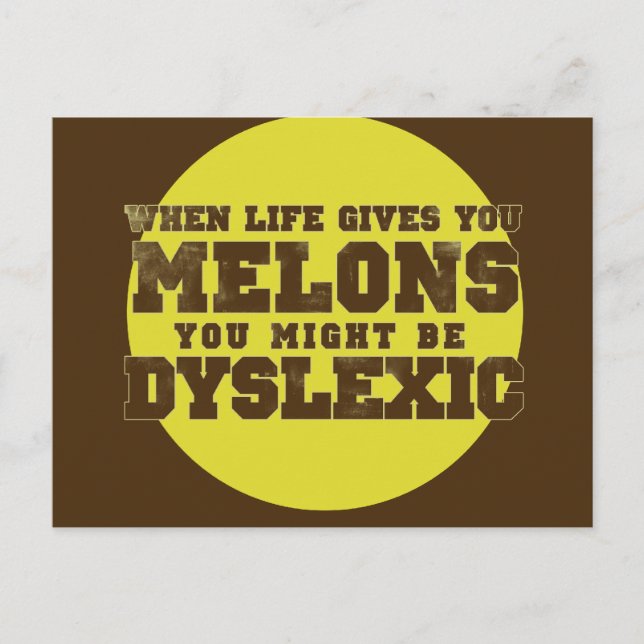 Dyslexie Postkarte (Vorderseite)