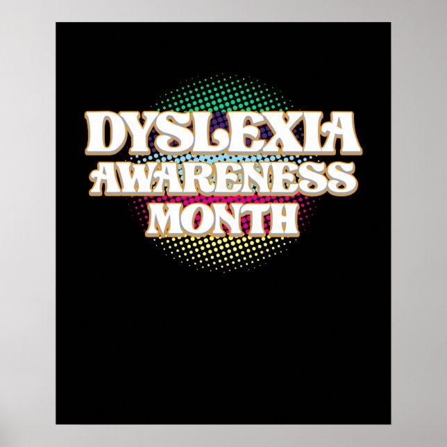 Dyslexie Sensibilisierungsmonat Oktober Therapeut  Poster (Vorne)