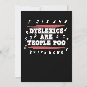 Dyslexie sind Menschen, die an Dyslexie Dankeskarte