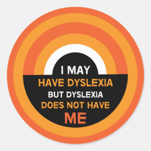Dyslexie  Unterstützung  Dyslexische Tasse Runder Aufkleber