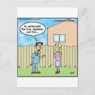 Dyslexische Karikaturist Funny Gifts T-Shirts & Co Postkarte