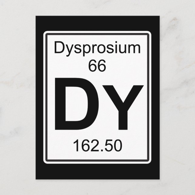 Dysprosium Postkarte (Vorderseite)