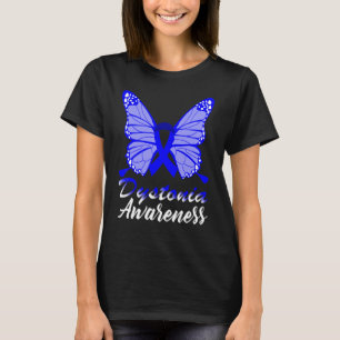 Dystonia Awareness Butterfly Blue Ribbon-Unterstüt T-Shirt