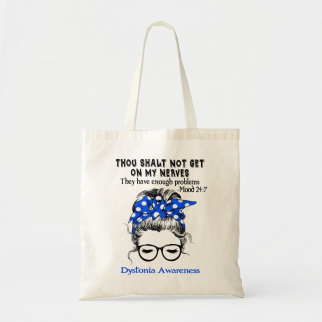 Dystonia Awareness Ribbon Support Gifts Tragetasche (Vorne)