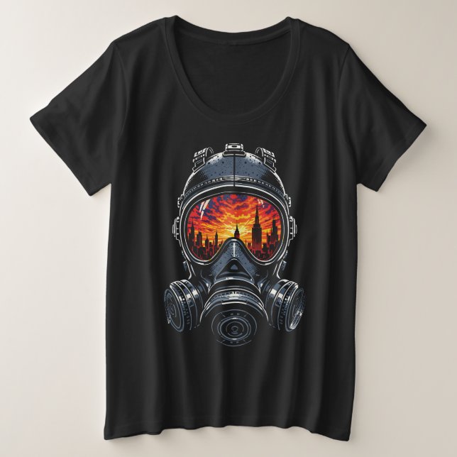 Dystopian Mask Urban Sunset Reflection (Design devant)
