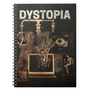 Dystopie - Design von Techno-Dystopian Streetwear Notizblock