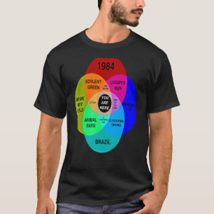 Dystopisches Venn-Diagramm Sie sind hier T-Shirt