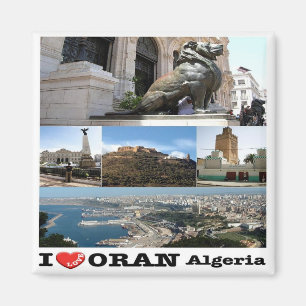 DZ - Algerien - Orano - I Liebe - Collage Mosaic Magnet