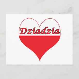 Dziadzia Polnisches Herz Postkarte