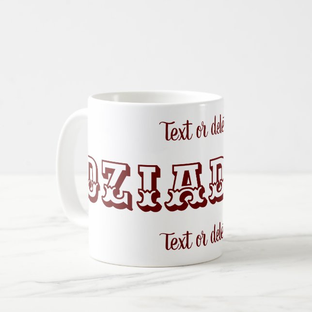 Dziadziu Polnischer Großvater Personalisiert Kaffeetasse (Vorderseite Links)