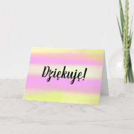 Dziękuję polnisch Vielen Dank Warm Wasserfarbenbla Dankeskarte