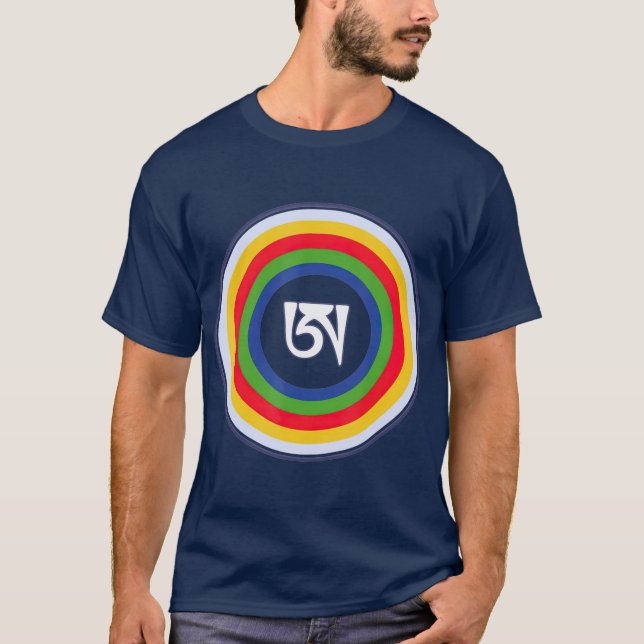 Dzogchen Letter A Symbol tibetischer Buddhismus T-Shirt (Vorderseite)