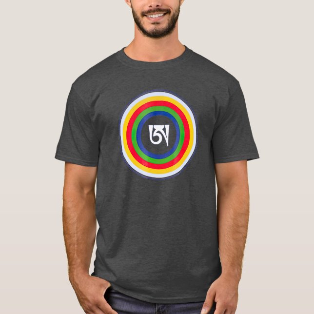 Dzogchen Tibetan Letter A Symbol Buddhismus T-Shirt (Vorderseite)