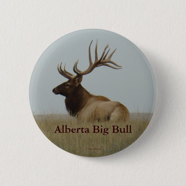 E15 Bull Elk Big Bull Lay Button (Vorderseite)