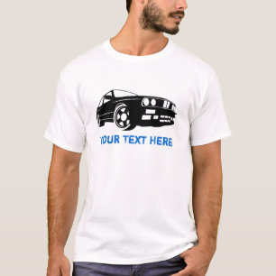 E30 M3 Schwarzes + Ihr Text T-Shirt