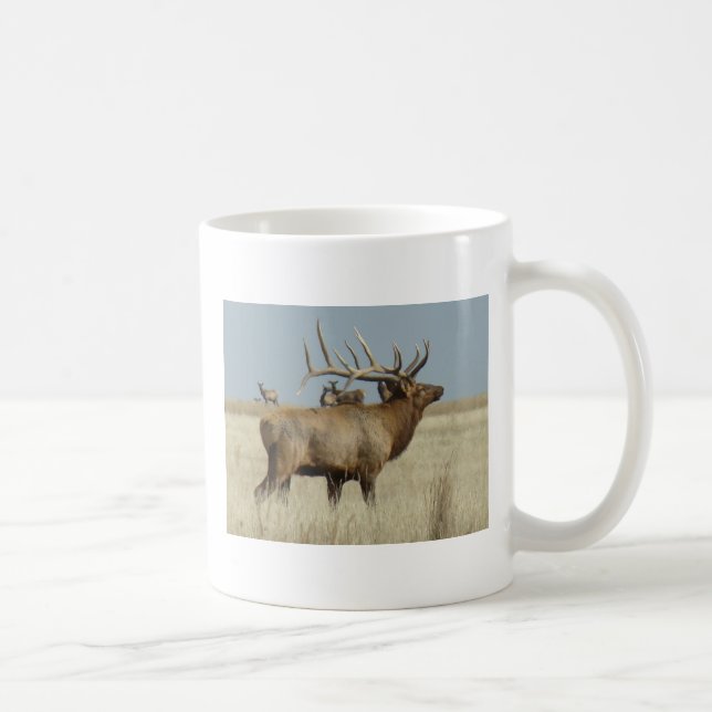 E4 Bull Elk Herd Master Kaffeetasse (Rechts)