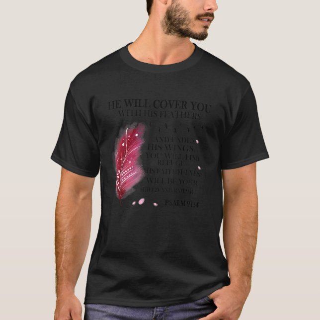 e4ox wird Sie mit seinen Federn Christlich abdecke T-Shirt (Vorderseite)
