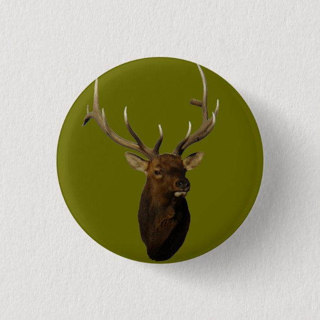 E51 Stier Elch-Kopf Button (Vorderseite)
