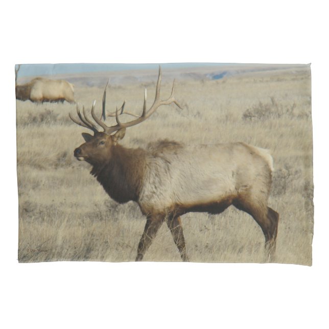 E55 Bull Elk Big Bull by River Hills Kissenbezug (Vorderseite)