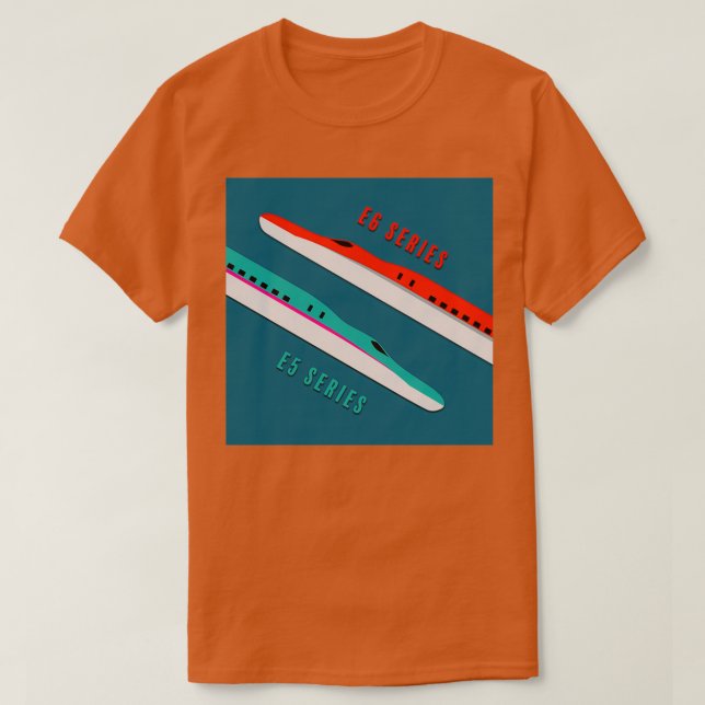 E5 und E6 Shinkansen Bullet Trains T-Shirt (Design vorne)