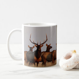 E66 Bullen-Elch und Kühe Kaffeetasse