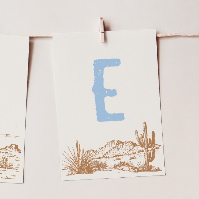 "E" 1-Western-Bannerkarte für Hochstuhlbanner Einladung (Von Creator hochgeladen)